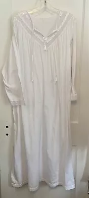 Velrose Vintage White 100% Cotton Long Sleeve Nightgown • $29