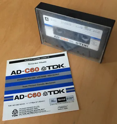 Tdk Ad-c60 Vintage Used Cassette Tape Made In Japan 1979 • £3.50