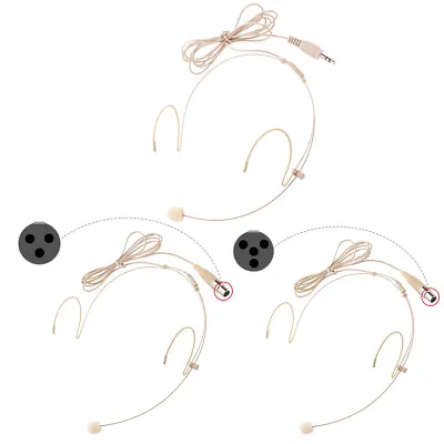 Mini Wired Omni-directional Headworn Microphone Earhook 4mm W/3.5mm/3 Pin/4 Pin • $8.88