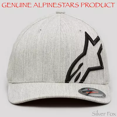 Alpinestars Corp Shift 2 Heather Grey Flexfit Flex Fit Cap Hat New With Tags • $39.95