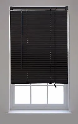 Black Window Blind Venetian Cover Shade PVC Curtain Sun Shutter Screen 27 Sizes  • $36.97