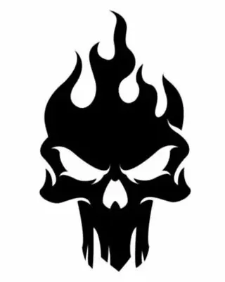 Skull Flame Motorcycle Racing JDM  Vinyl Decal Sticker Window Toolbox Truck Car • $3.99