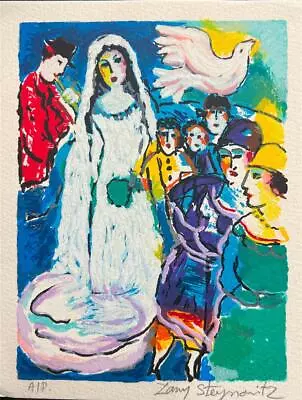 Zamy Steynovitz Bride Hand Signed Limited Serigraph On Paper 7 X 5.5 • $39.99