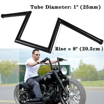 8  Rise Ape Hangers 1  Handlebars For Harley Sportster XL 883 Softail FLS Dyna • $68.35