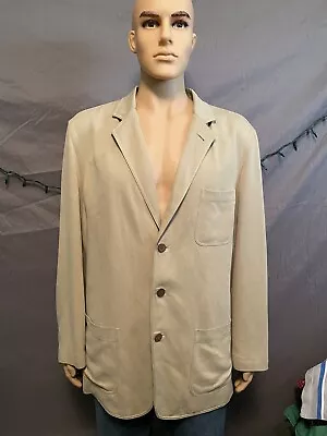 Tommy Bahama Jacket Blazer Trench Coat Large 100% Silk Shell • $98.17