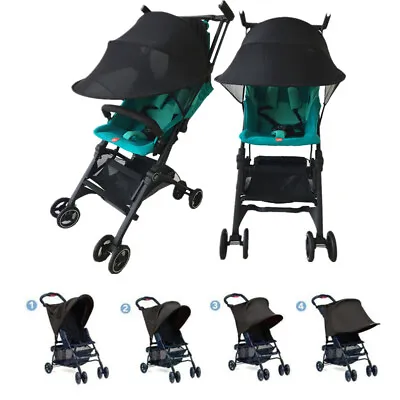 Black Universal Baby Child Pushchair Stroller Pram Buggy Sun Shade Canopy Cover • £5.87