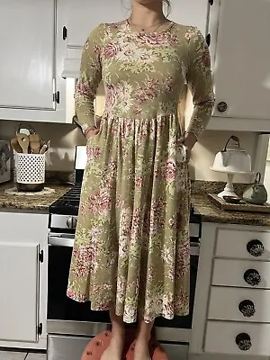 Vintage Laura Ashley Dress Maxi Size S Floral Womans • $75.24