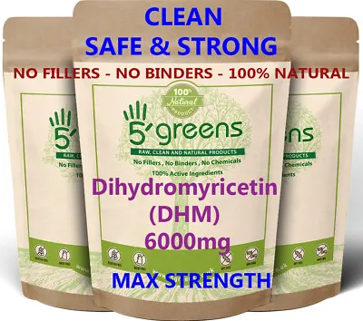 Dihydromyricetin (DHM) 6000mg Vegan Capsules Pure Genuine Hovenia Dulcis Extract • £6.99