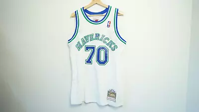 100% Authentic Dennis Rodman Dallas Mavericks White Swingman Jersey Throwback • $99.99