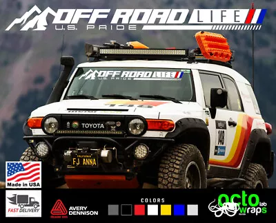 Fit FJ Cruiser Toyota TRD Accessories Windshield Decals Sticker Parts Wheels • $47.84