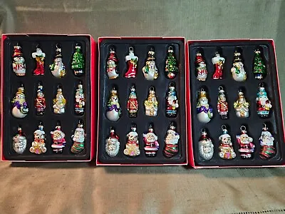 12 Glass Mini Christmas Ornaments by Avon 2008Pre-owned 3 Long • $46.25