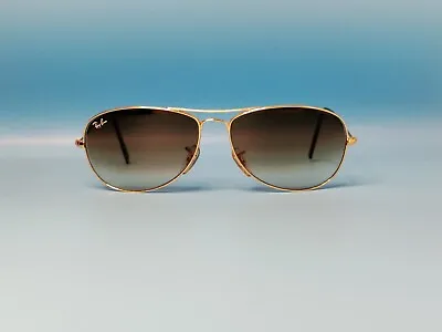 Vintage Ray Ban Rb 3362 Cockpit Gold Pilot Sunglasses Made In Italy 59/14 #a111 • $75.87