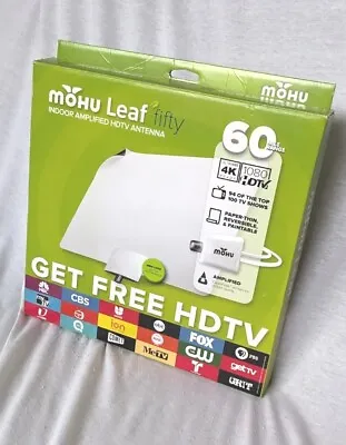 Mohu MH-110029 Leaf Plus Indoor Amplified HDTV Antenna 60 Mile Range NEW • $55