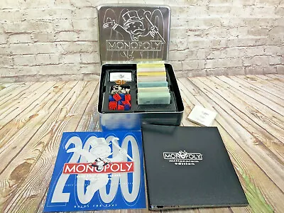  Vtg 1998 Monopoly 2000 Millennium Edition Board Game Collector's Tin • $29.95