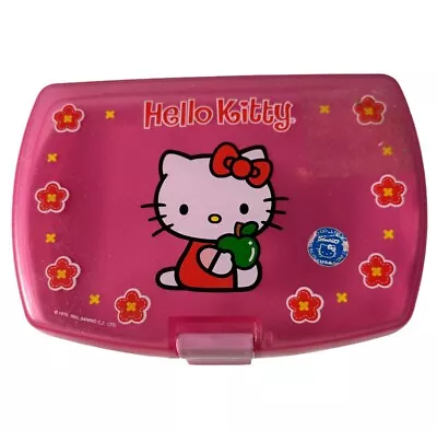 Vintage Sanrio 2002 Hello Kitty Glitter Plastic Snack Box • $25