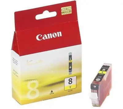 Genuine Canon CLI-8Y Yellow Ink Cartridge Pixma IP6700D MP530 MP600 A- • £8.53