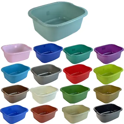11 Litr Rectangular Washing Up Bowl Plastic Kitchen Basin Sink Dish Cutlery Tidy • £15.99