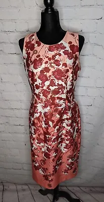 White House Black Market Cherry Blossom Bodycon Sleeveless Dress - Size 12 • $49.98