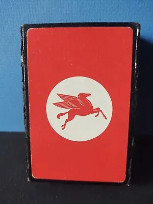 Vintage Mobil Oil Pegasus Flying Red Horse Logo Playing Cards Fair Condition • $7.50