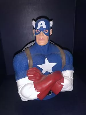 Captain America Money Bank Marvel Avengers Superhero Money Box Bust • £16