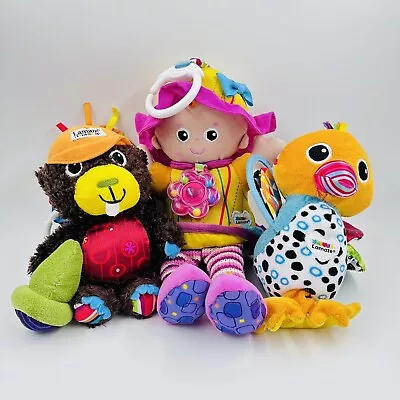 Lamaze Baby Toy Bundle Soft Sensory Rattle Mirror Emily Beaver Duck Baby Toys 3 • £19.90