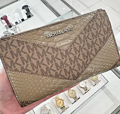 Michael Kors Jet Set Travel Large DoubleZip Wristlet Wallet Dusk Multi • $69.95