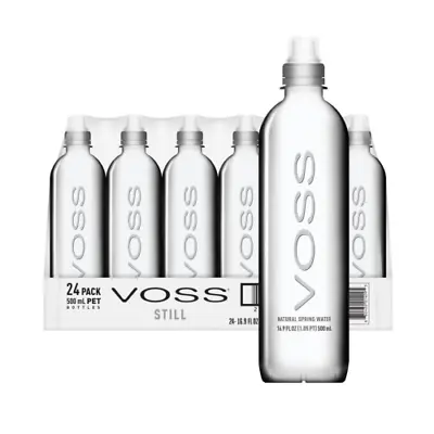 VOSS Premium Still Bottled Water – Sports Cap Bottles 16.9 Fl Oz (Pack Of 24) • $47.99