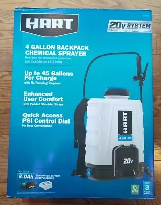 HART HGSP041 20V 4 Gallon Chemical Sprayer Kit - White Sealed • $128.95