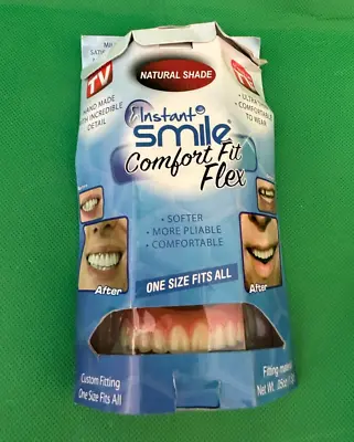 Instant Smile Comfort Fit Flex - Natural Shade - Upper Veneer Cosmetic Teeth • $21.99