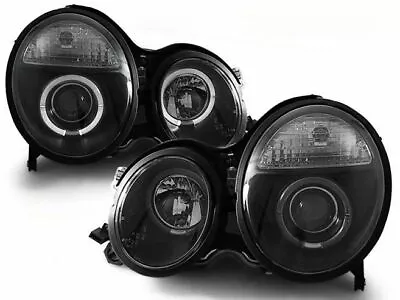 Mercedes W210 E-klasa 1999 2000 2001 2002 Headlights Lpme32 Angel Eyes • $458.35