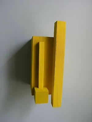 Yellow Abstract Wood Sculpture - Ranton 2021 • $10