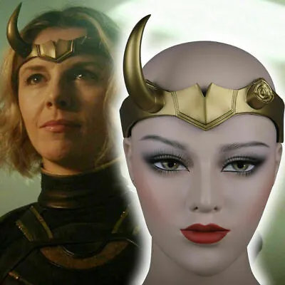 Female - Loki Crown Horns Cosplay Headgear Helmet Superhero Headwear Props PVC • £23.11