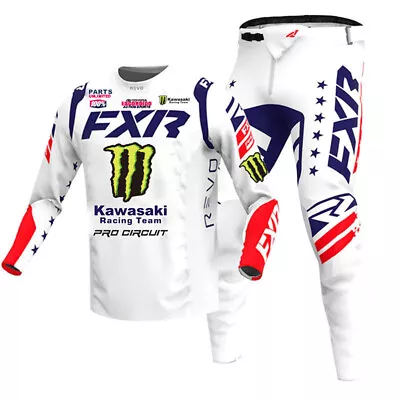 2023 FXR Revo Monster Kawasaki MX Gear Set Jersey/Pants Motocross Racing Set • $158.99