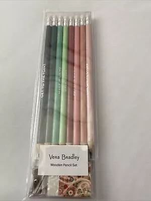 Vera Bradley SUMMER 22 MEDLEY Set Of 8 Wooden Pencils New • $13.30