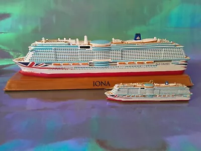 P&O Cruises IONA Cruise Ship Model + Mini Ornament - Brand New • £85