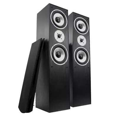 2x Tall Boy Speakers Home Audio Stereo Passive 3-Way HiFi Tower 350W 6.5  Woofer • £150