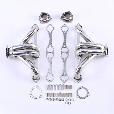 Stainless Shorty Hugger Headers For 283-400 Small Block Chevy Street Rod SBC V8 • $134.25