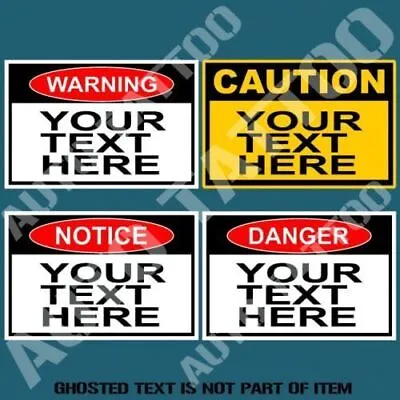 Your Custom Text Warning Decal Sticker Funny Novelty Safety Decals Stickers • $6