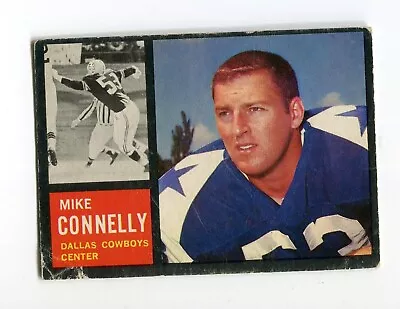 1962 Topps Football Card Mike Connelly Dallas Cowboys #44 Creased • $4.99