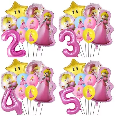 10pc Princes Peach Balloons Mario Balloons Party Supplies • $7.99