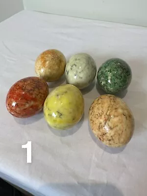 Job Lot X 4 Of Marble Polished Eggs • £25