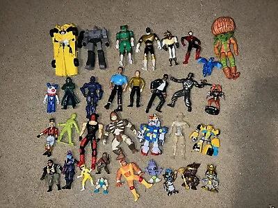 Vintage Action Figures Random Toy Lot Mixed Loose 20+ Transformer Power Ranger • $29.99