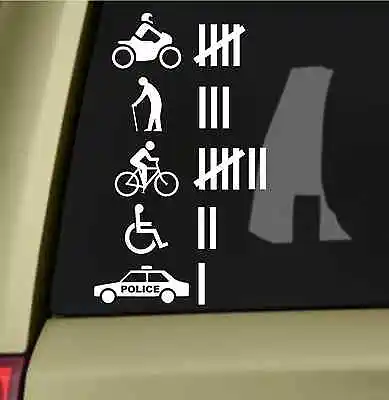Funny Hit Accident Count Vinyl Sticker Decal Off Road Car Sticker  • $7.99