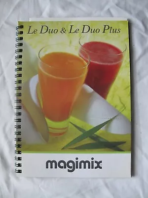 £20 • Buy Magimix Le Duo And Le Duo Plus, Instructions And Recipe Book, Undated