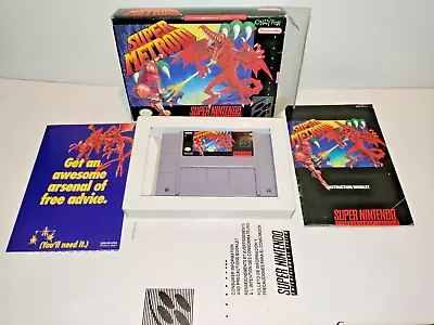 Super Metroid (Super Nintendo) SNES Complete In Box W/ Inserts CIB Rare • $275