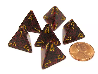 Speckled 18mm 4 Sided D4 Chessex Dice 6 Pieces - Mercury • $4.12