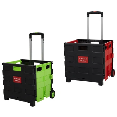 $27.99 • Buy CARSTY Folding Shopping Cart Laundry Grocery Store Food Basket Trolley Utility