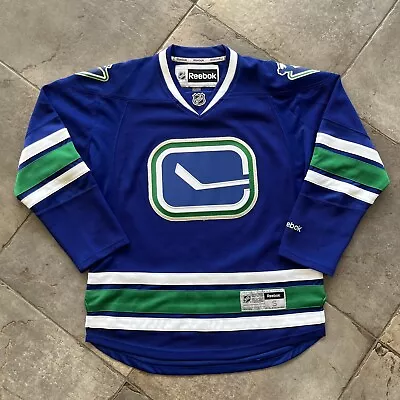 Reebok NHL Vancouver Canucks Premier Hockey Jersey Mens S Alternate Blue Rare • $59.99