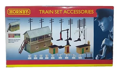 Complete Hornby OO R8202 Signal Box / Trackside Accessories Train Set Boxed • £22