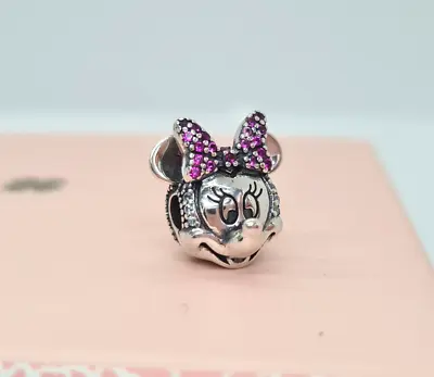 Authentic Pandora Disney Shimmering Minnie Mouse Portrait Clip   Bead Charm • $26.99